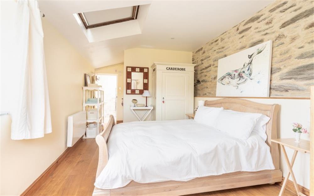 The comfortable bedroom at Stable Barn Cottage in East Prawle