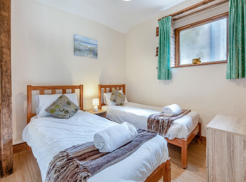 Twin bedroom at Stable in Blandford Forum, Dorset