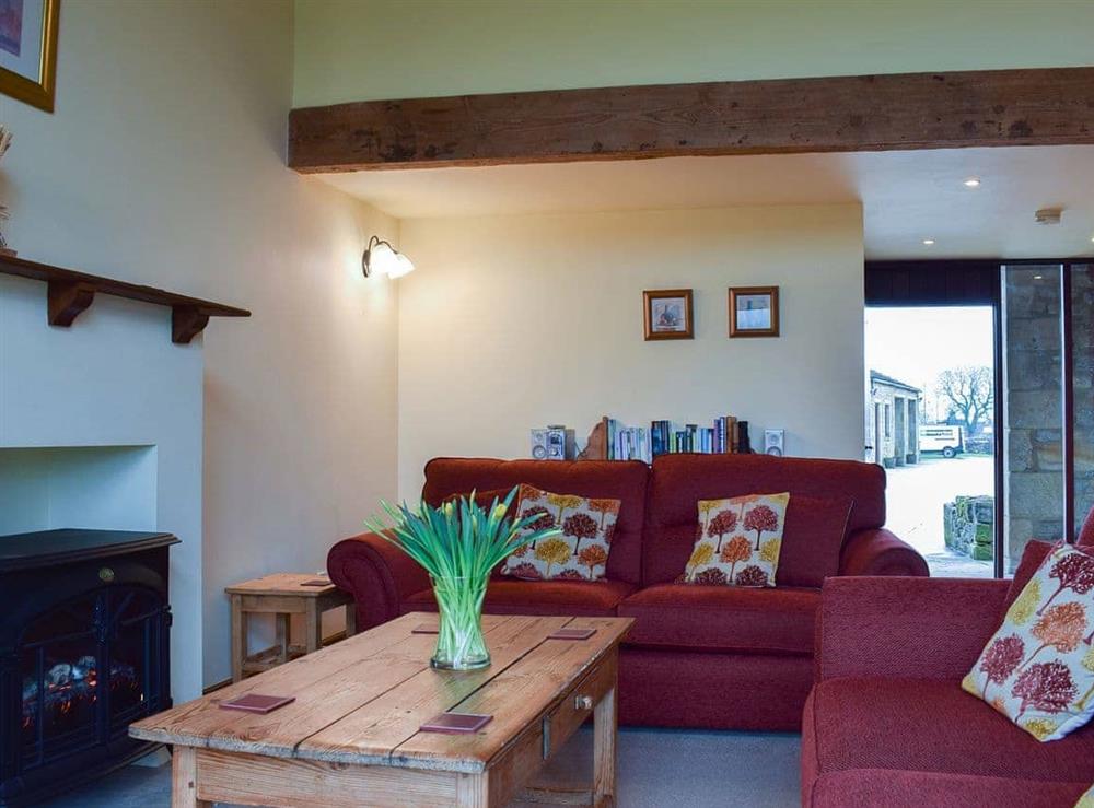 Comfortable beamed living room at Stable Cottage in Airton, Nr Skipton., North Yorkshire
