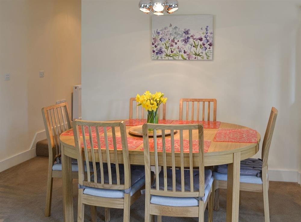 Dining area at Stable Cottage in Chatton, near Wooler, Northumberland
