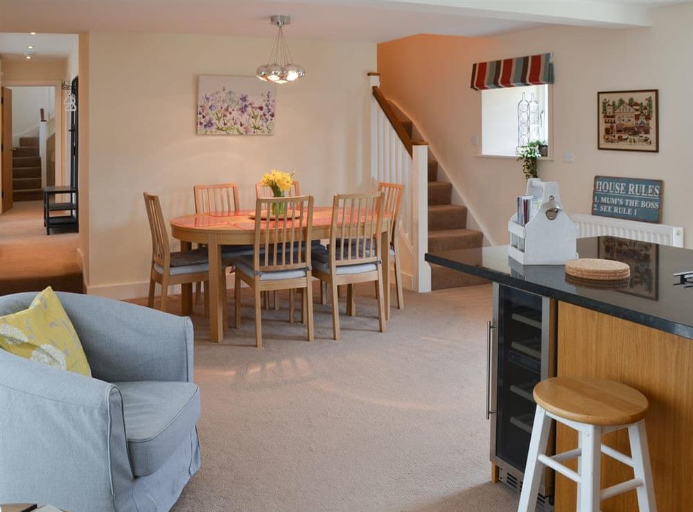 Kitchen with dining area at Stable Cottage in Chatton, near Wooler, Northumberland