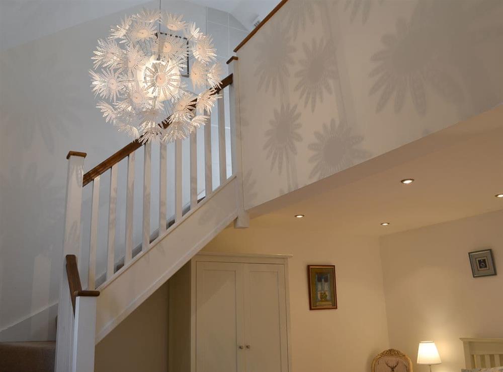 Stairs to en-suite at Stable Cottage in Chatton, near Wooler, Northumberland