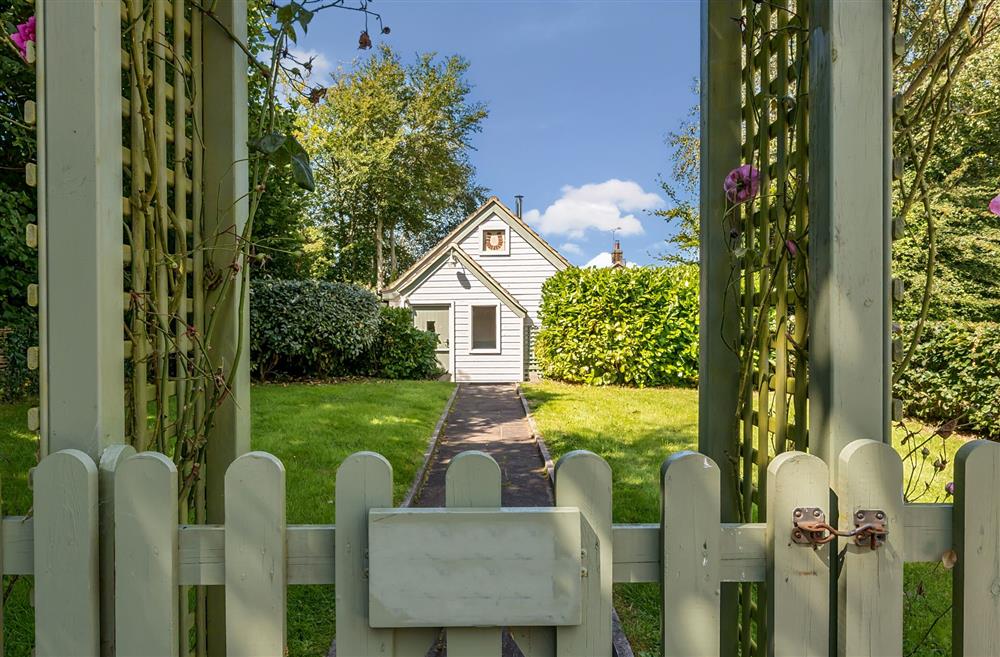 A gate and pathway leads you to your country retreat at Stable Cottage, Dorchester