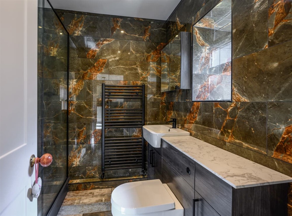 Bathroom at Stable Cottage in Lathockar, near St Andrews, Fife