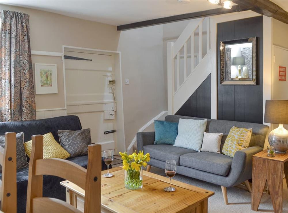 Stylish living and dining room at Stable Cottage in Margate, Kent