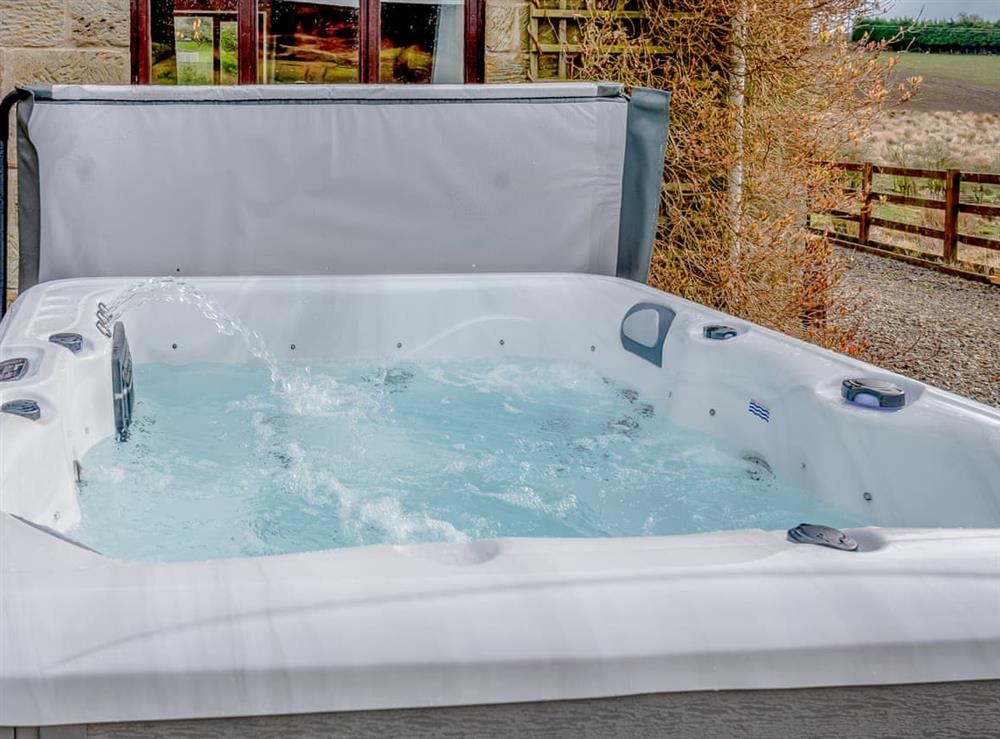 Hot tub at Stable Cottage in Rosedale East, near Pickering, North Yorkshire