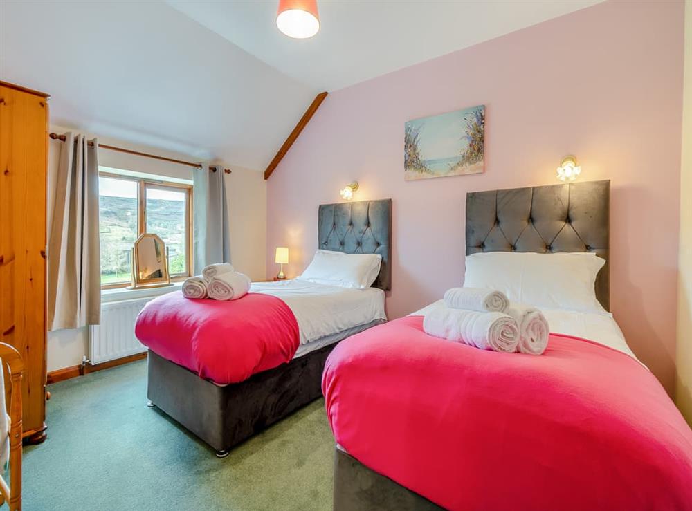 Twin bedroom at Stable Cottage in Rosedale East, near Pickering, North Yorkshire