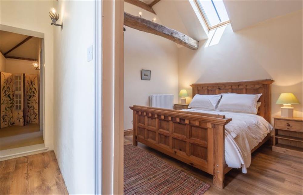 Bedroom two with king-size bed at Stable Cottage, Semer