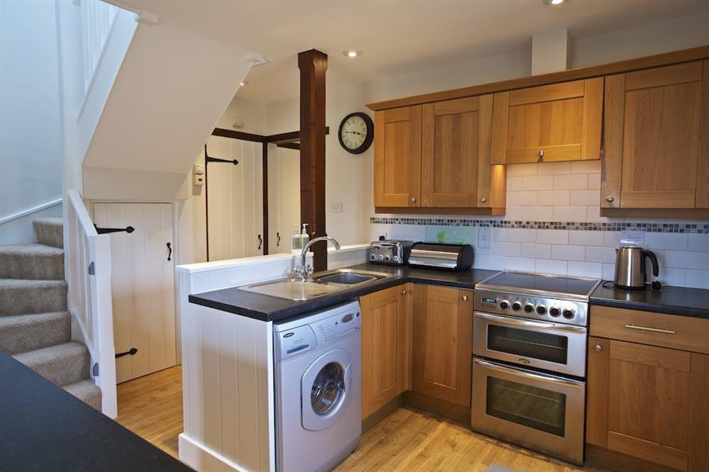 Fully fitted and stylish kitchen at Stable End Cottage in Malborough, Nr Salcombe