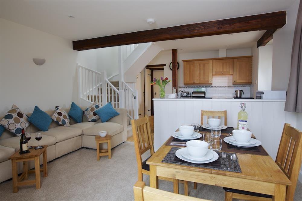Lounge/dining area at Stable End Cottage in Malborough, Nr Salcombe