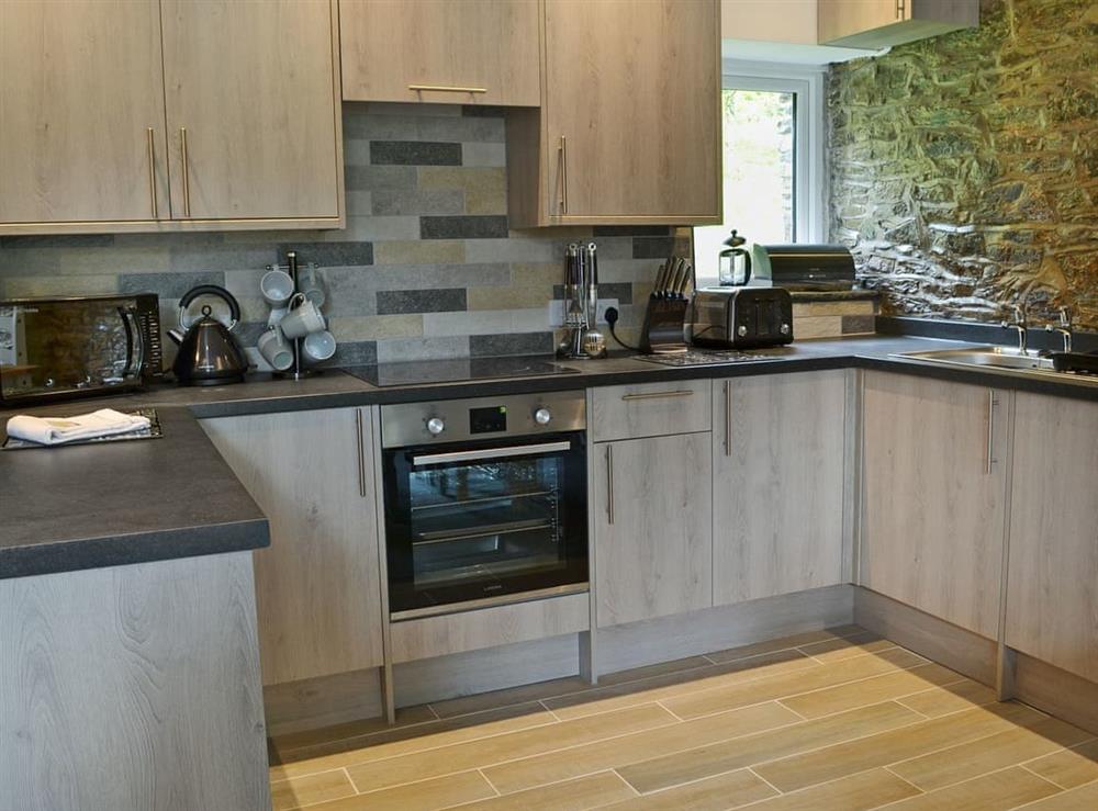 Modern style kitchen area at Stable in Liskeard, Cornwall