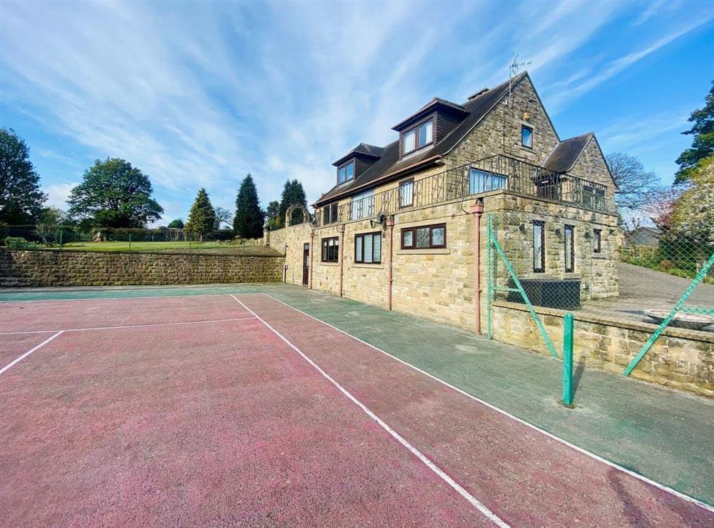 Tennis court at Stable View, Ambron House in Cutthorpe, Derbyshire