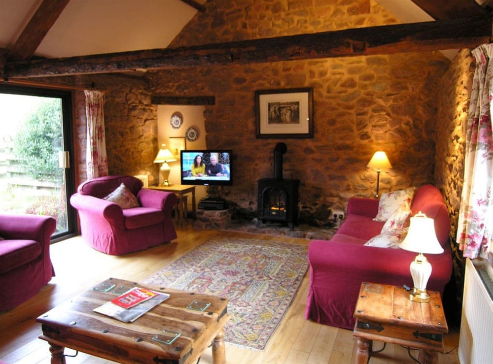 Living room at Stables in Timberscombe, near Minehead, Somerset