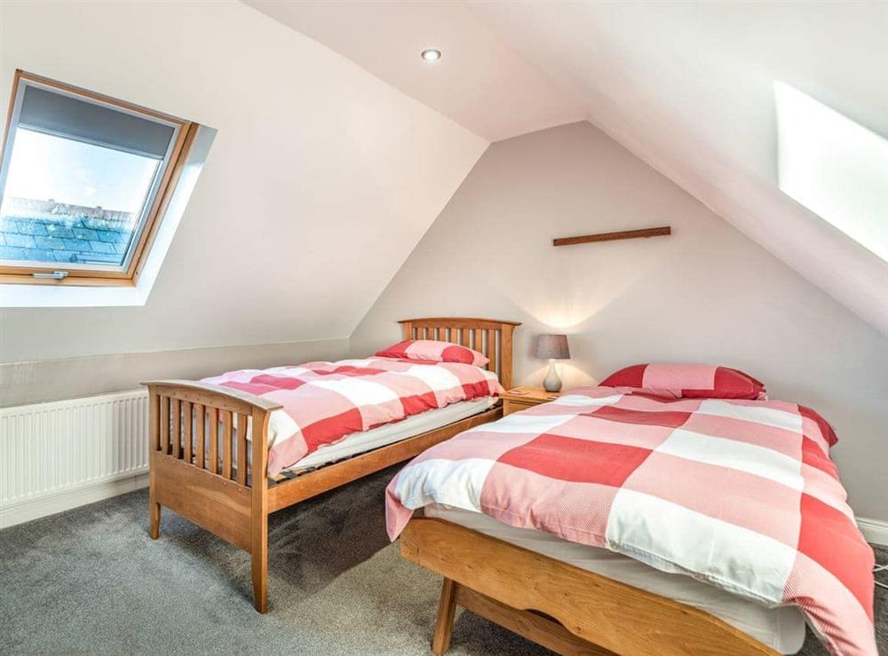 Twin bedroom at Stack View Cottage in Penrhos Feilw, near Holyhead, Gwynedd