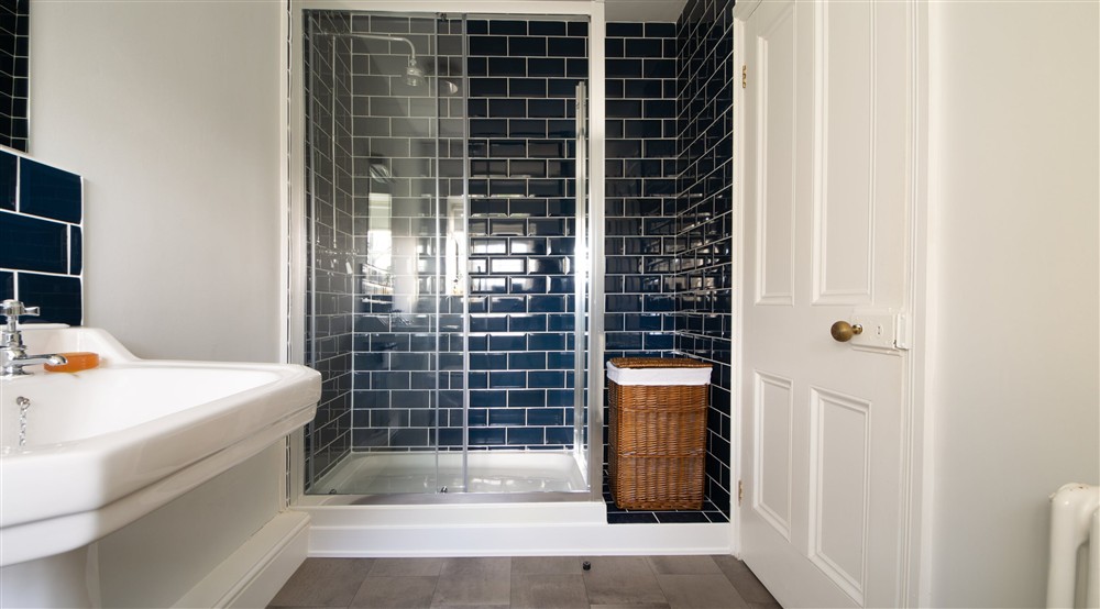 The shower room at Stackpole Manor House in Pembroke, Pembrokeshire