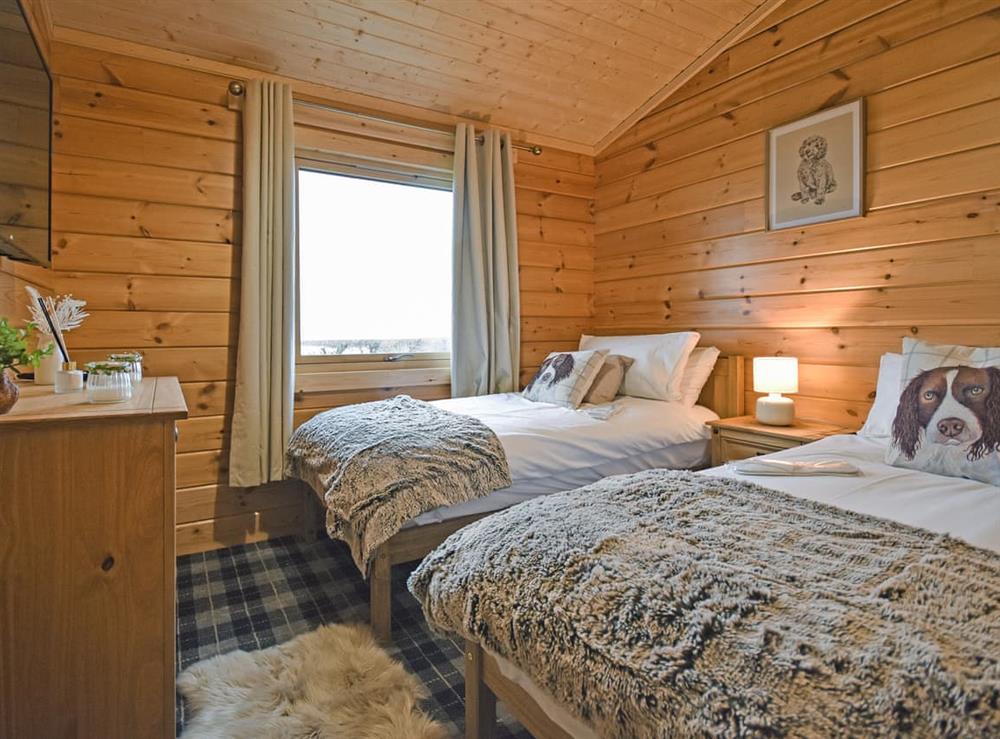 Twin bedroom at Stagg Lodge in Falkirk, Stirlingshire