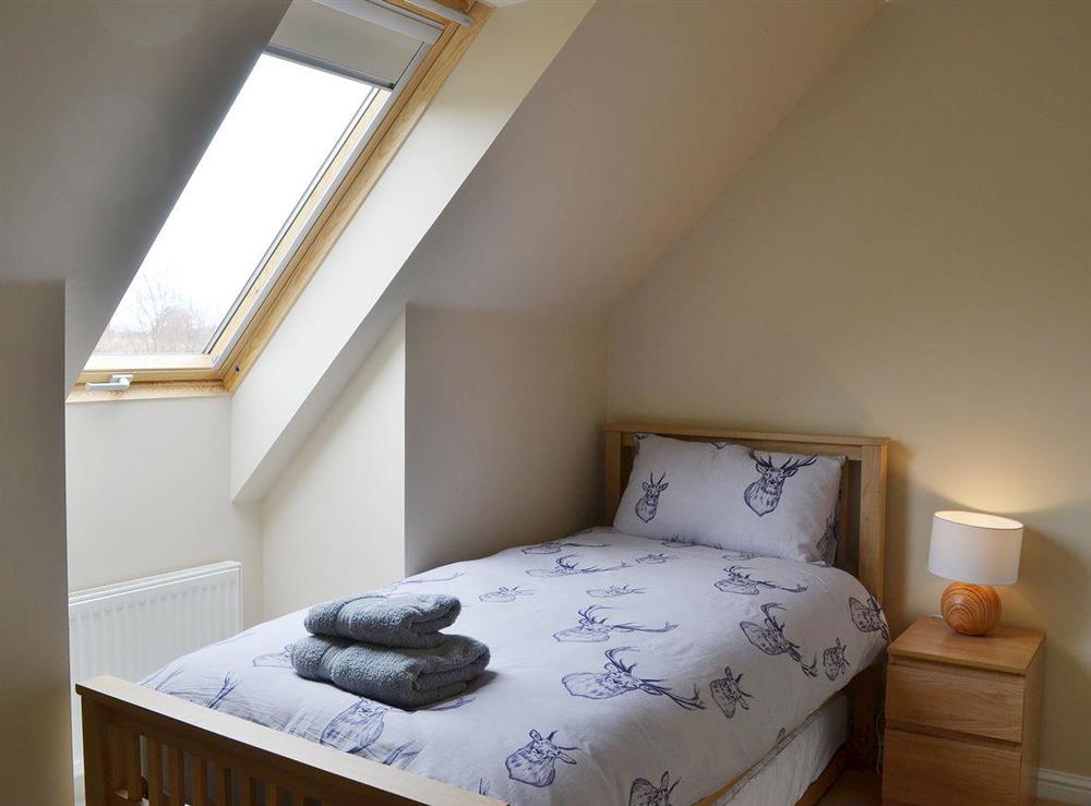 Single bedroom with additional pull-out bed if required at Stags Neuk in Aviemore, Scottish Highlands, Inverness-Shire
