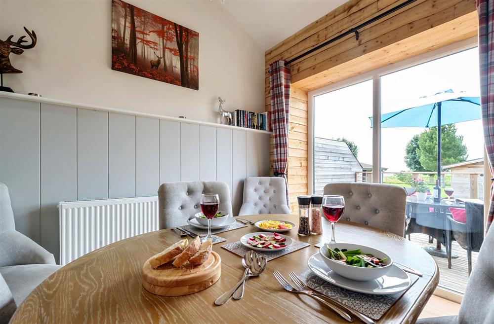 Enjoy meals indoors with beautiful views at Stags Retreat, Sherborne