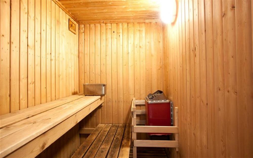 Steam your troubles away in the sauna.