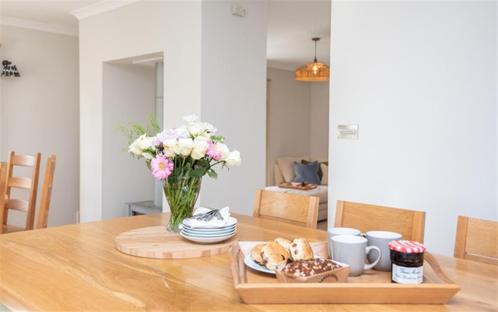 Stylish kitchen for preparing and enjoying holiday treats at Stancombe Cottage in Sherford