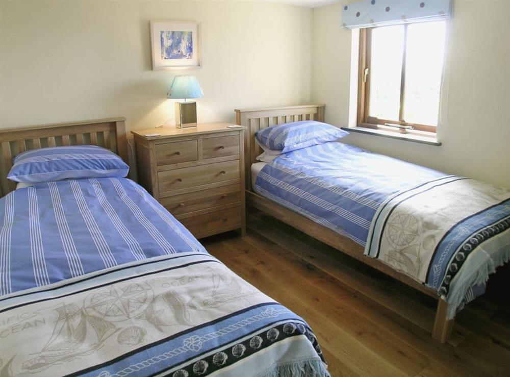 Twin bedroom at Stanhope Cottage in Pendeen, Cornwall., Great Britain