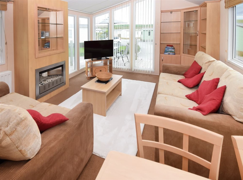 Open plan living space at Stanleys Sanctuary in Moota, Cumbria