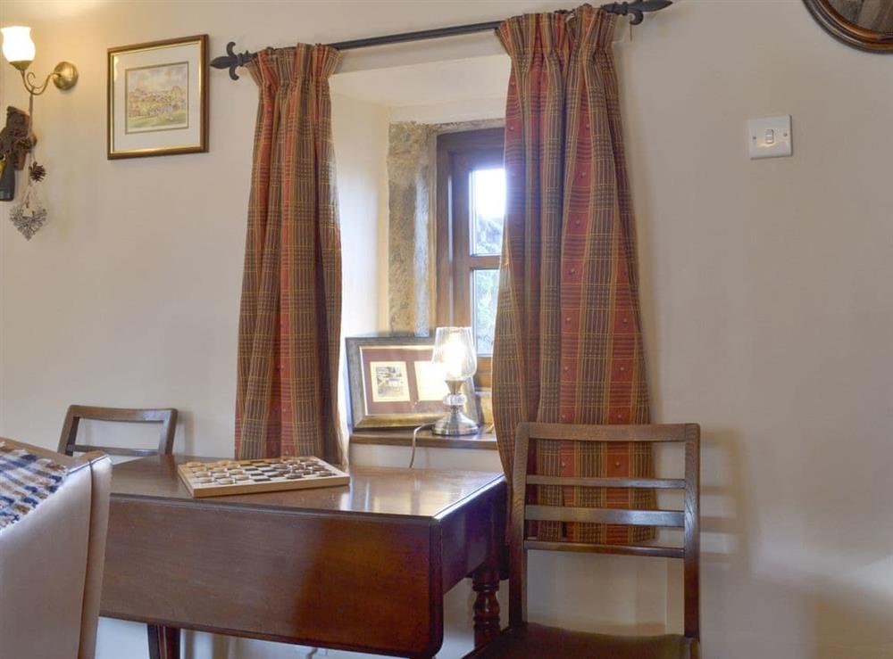 Convenient dining area at Stanton Cottage in Youlgreave, near Bakewell, Derbyshire