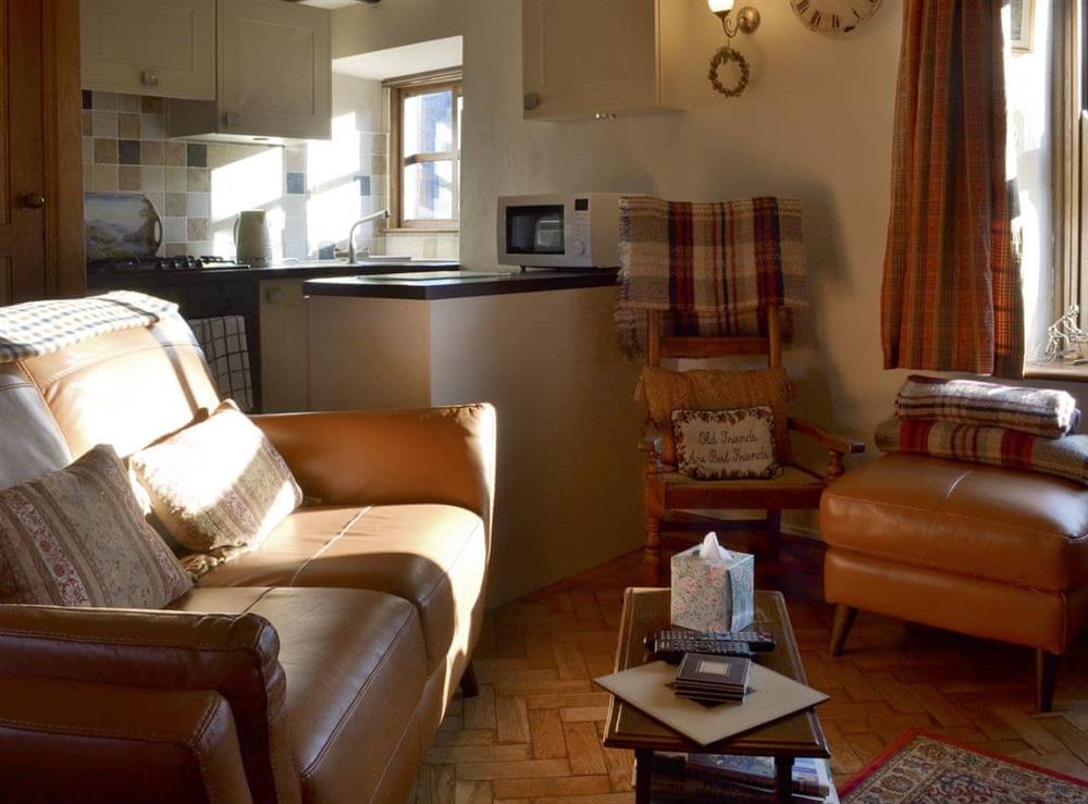 Convenient open-plan living space at Stanton Cottage in Youlgreave, near Bakewell, Derbyshire