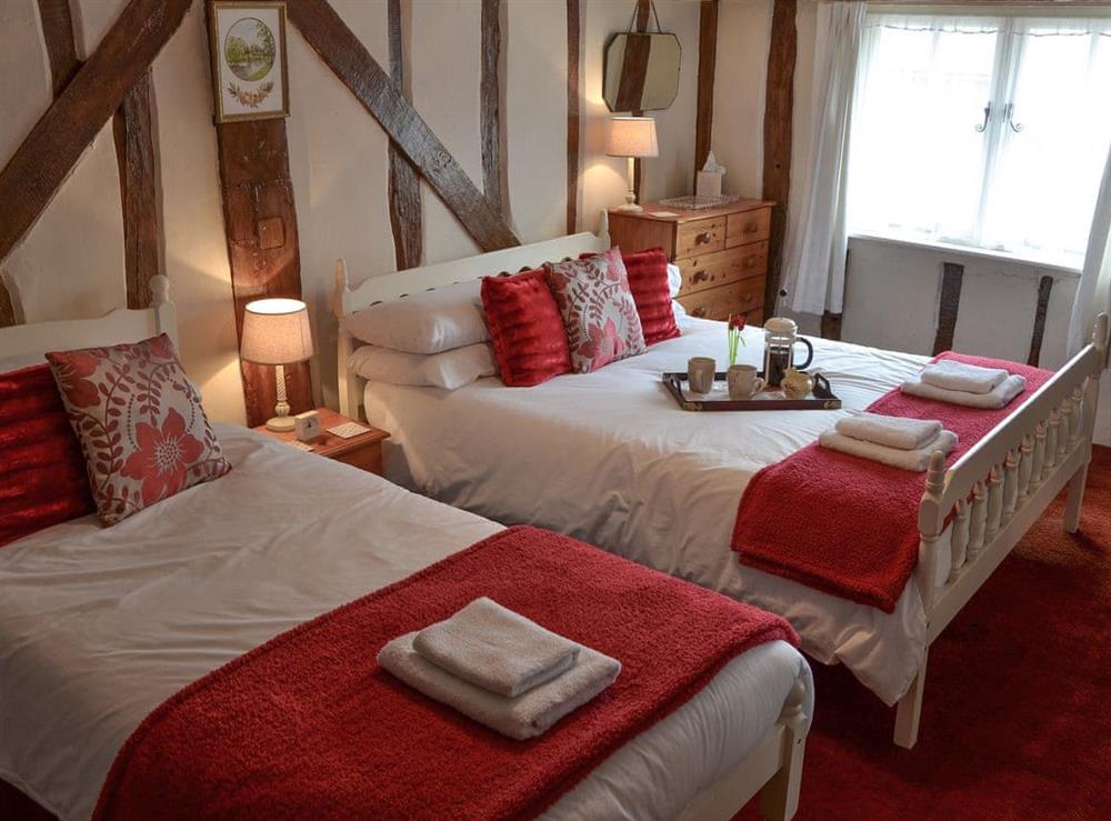 Twin bedroom at Star Cottage in Eye, Suffolk