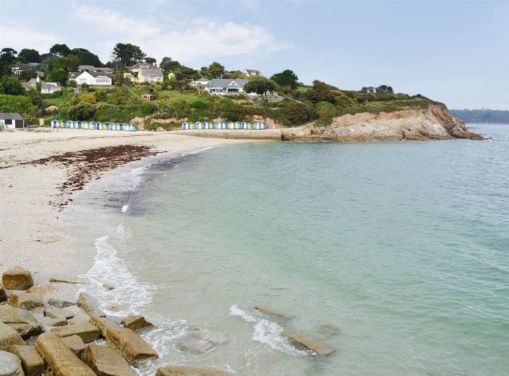 The beach at Swanpool at Star Gazy in Pendra Loweth, Falmouth, Cornwall