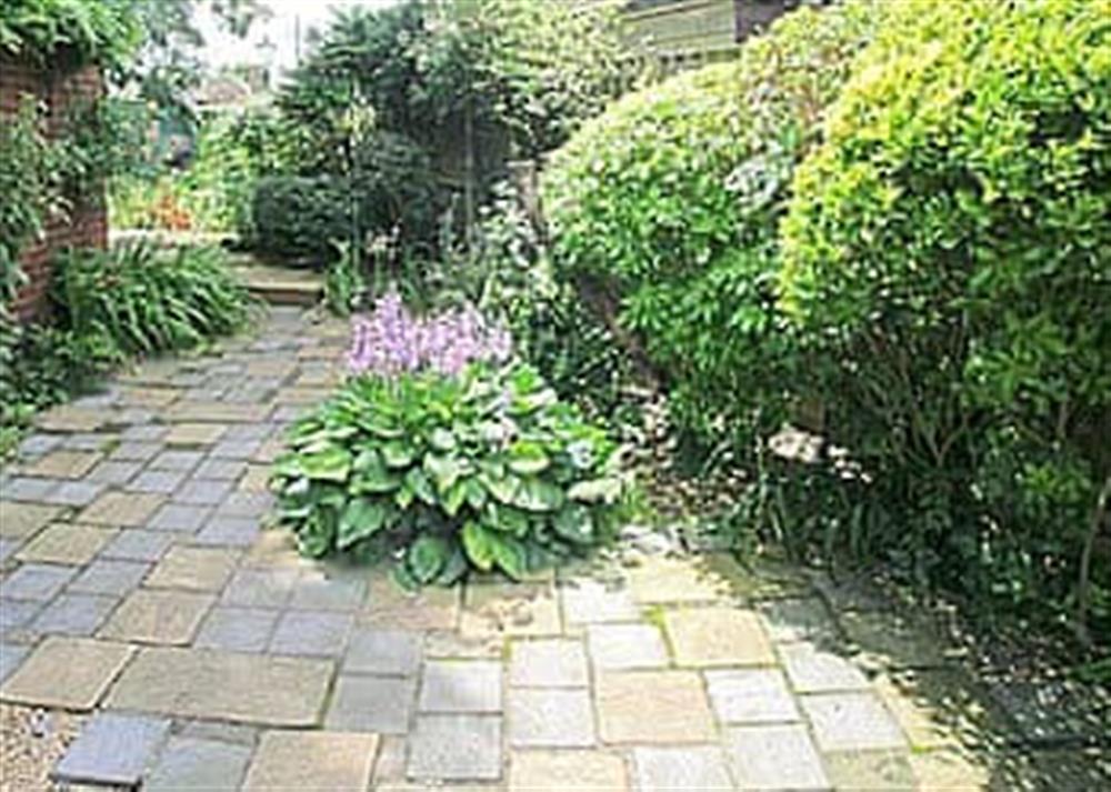 Patio area at Starboard Cottage in Winterton-on-Sea, near Great Yarmouth, Norfolk
