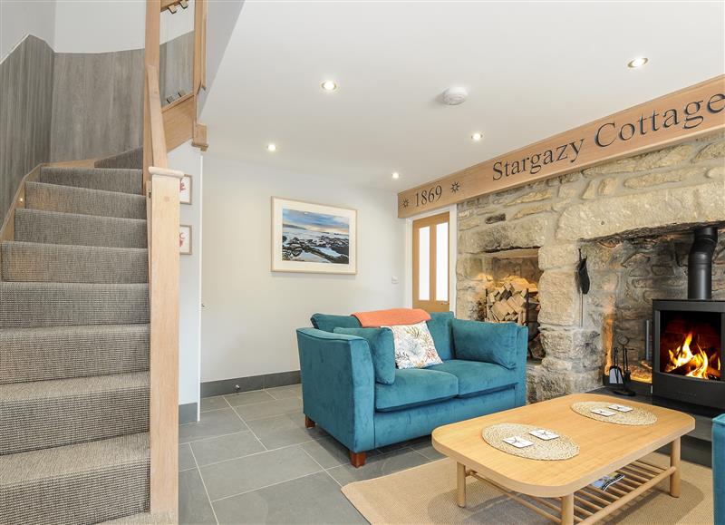 Relax in the living area at Stargazy Cottage, Praa Sands