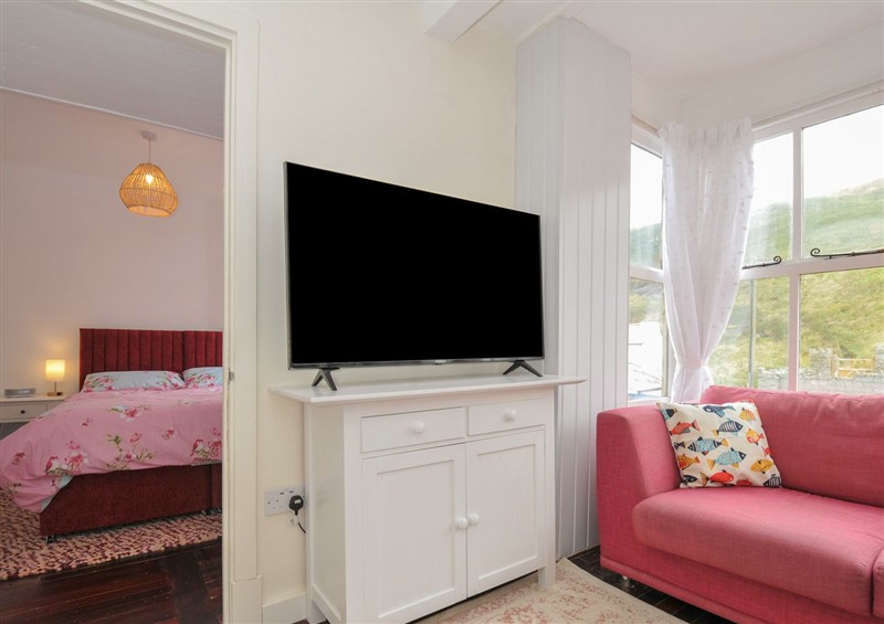 The living room at Stargazy, Trebarwith Strand near Tintagel