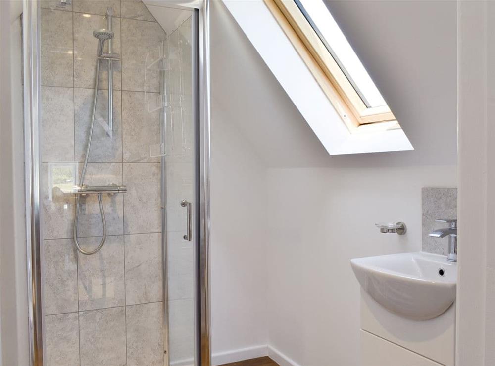 Upper floor shower room at Stars Cottage in Moreton, near Wareham, Dorset