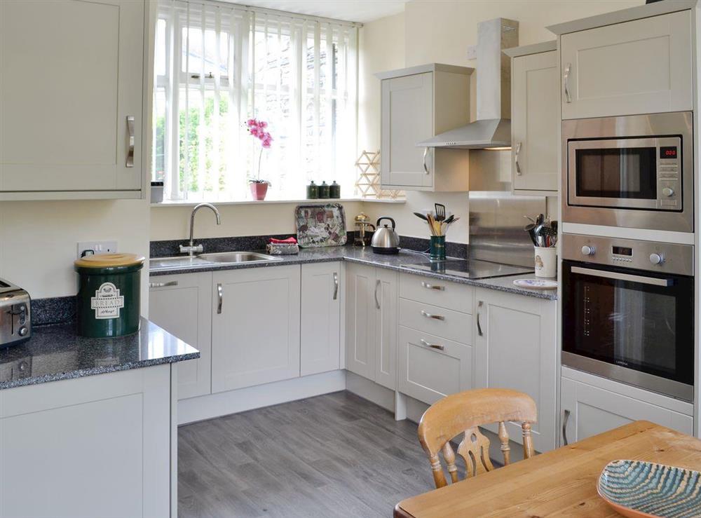 Well-equipped modern fitted kitchen at Station House in Corwen, Clwyd