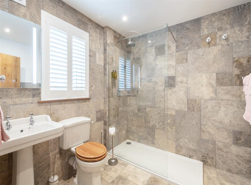 Shower room at Station House in Sandilands, near Lanark, Lanarkshire