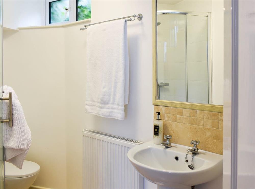 En-suite shower room at Station House in Staveley, near Kendal, Cumbria