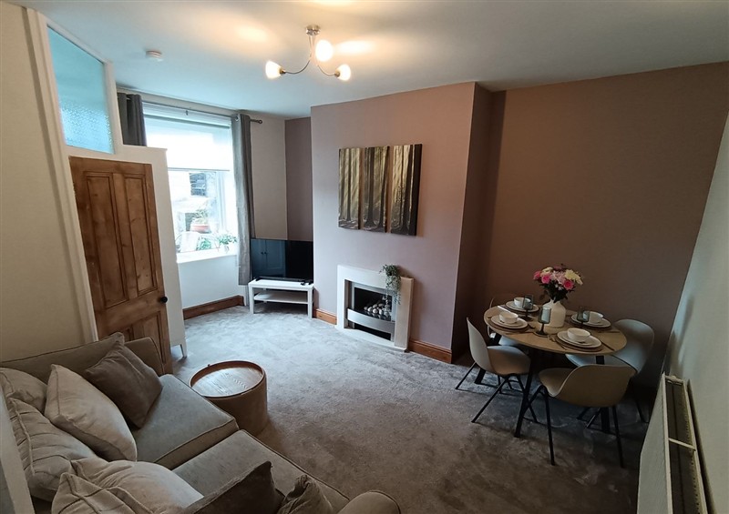Relax in the living area at Steam View Cottage, Haworth