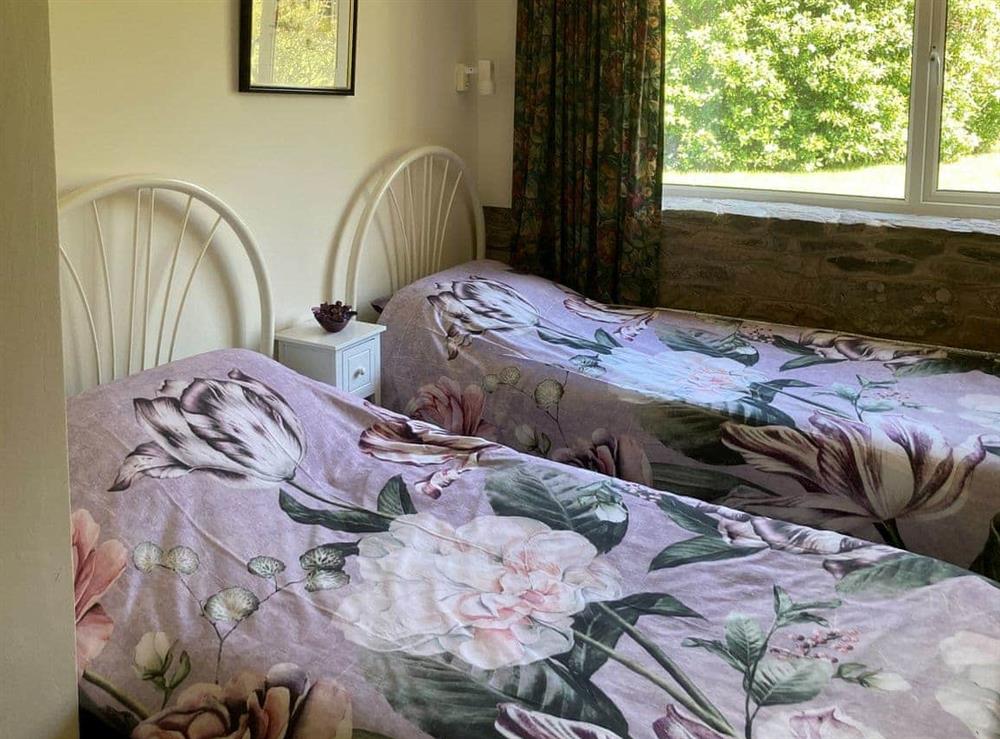 Twin bedroom at Steep Holm in Kingswood, near Kington, Herefordshire