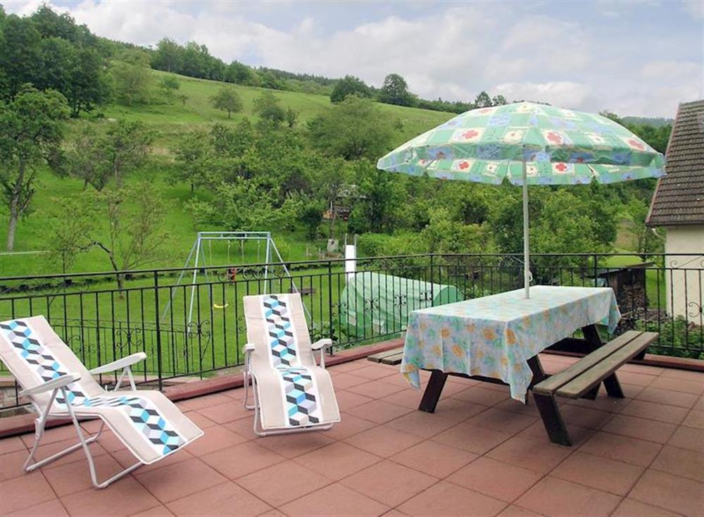 Outdoor furniture on the terrace