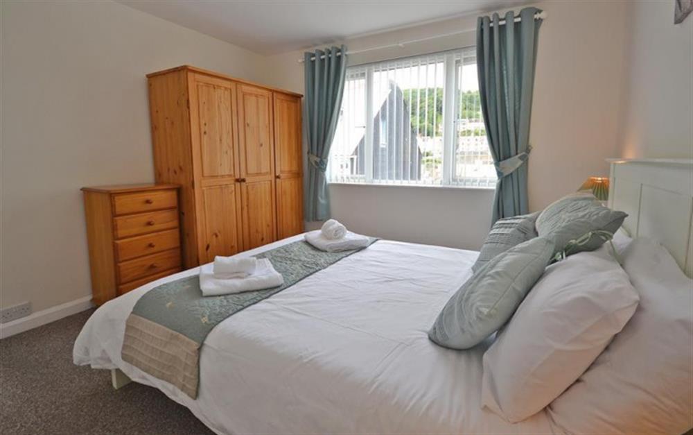 The double aspect master bedroom at Step-A-Side in Looe