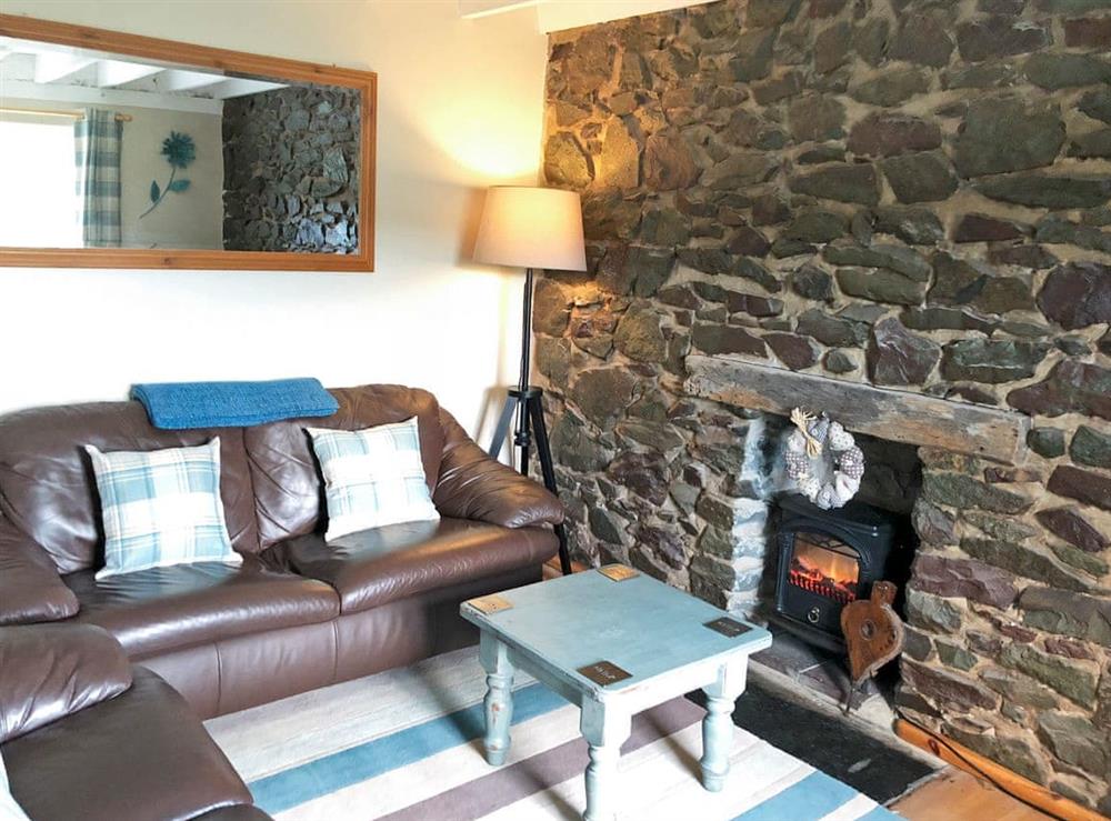 Welcoming living room at Stephens Cottage in Llangwm, near Haverfordwest, Dyfed