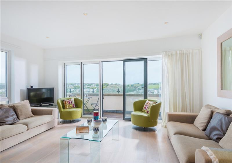 This is the living room at Stepper Point, Polzeath