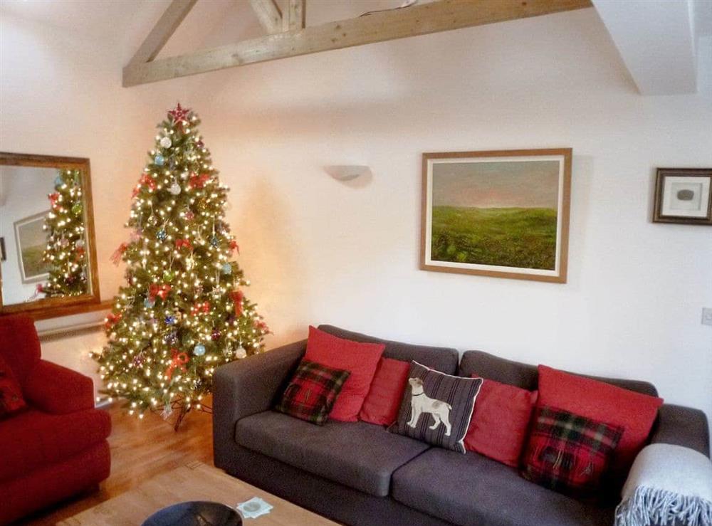 Living room at Christmas at Steward Mews in Morpeth, Northumberland