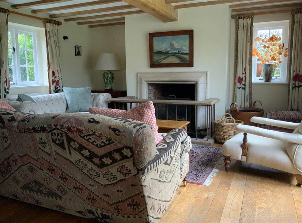 Characterful drawing room at Stitchcombe Mill in Stitchcombe, near Marlborough, Wiltshire