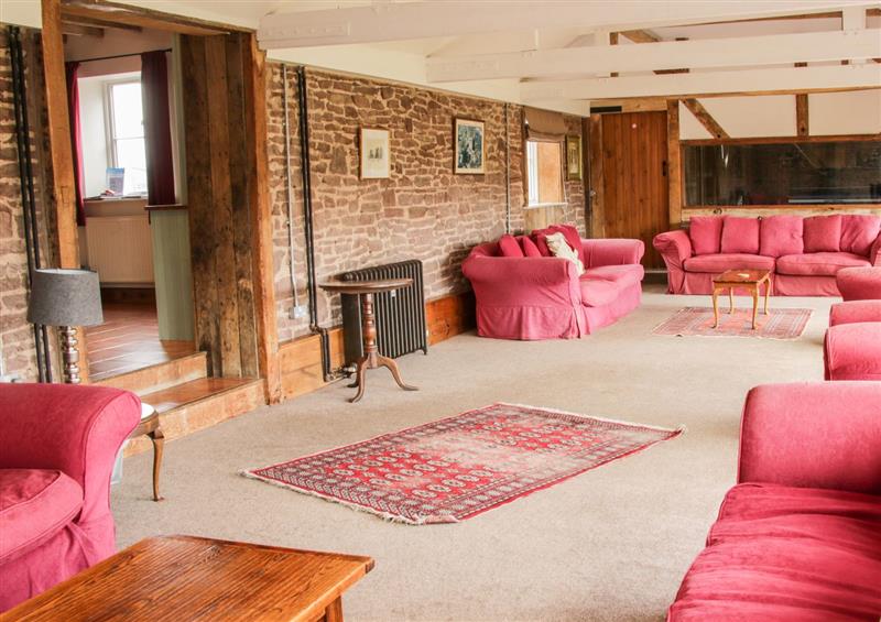 Enjoy the living room at Stockbatch Granary, Pitchford near Shrewsbury