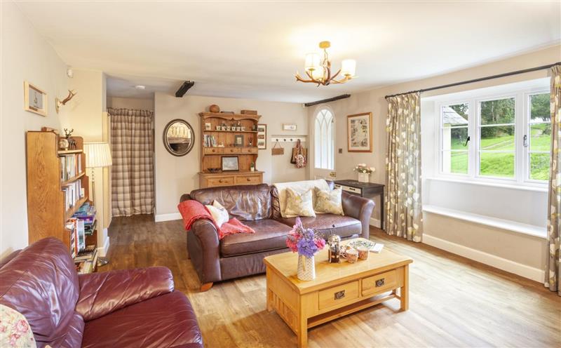 The living room at Stockham Farm, Dulverton