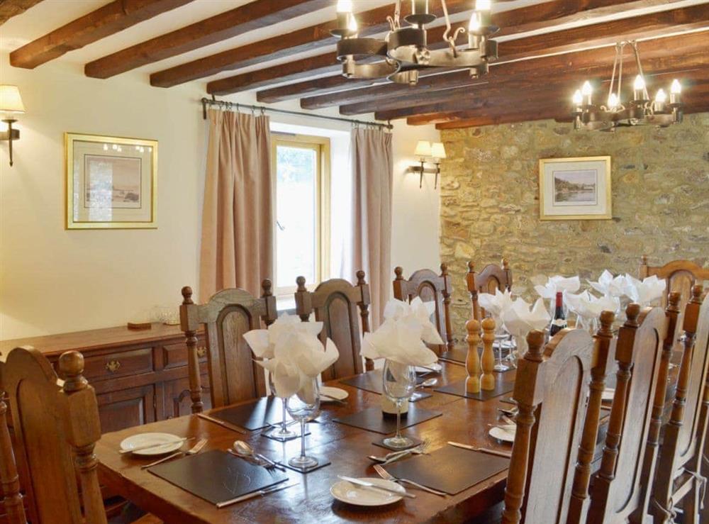 Dining room at Stockham Lodge in Colyton, Devon., Great Britain