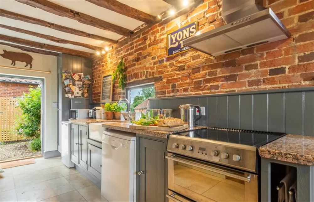 Ground floor: Kitchen is stylish and well-equipped at Stockmans Cottage, Foulsham near Dereham