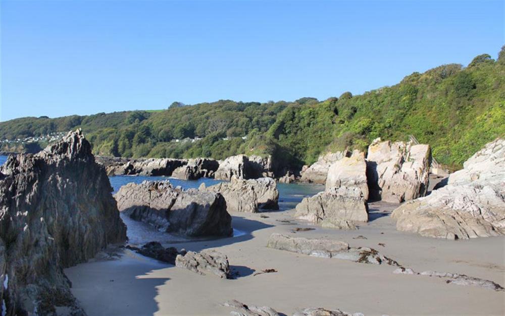 Stoke beach, a short walk down the hill from the cottage. at Stoke Cottage in Noss Mayo